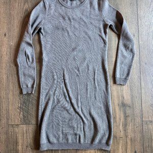 Brass Gray Cotton Sweater Dress